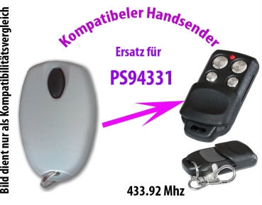 433 Mhz Handsender Fernbedienung kompatibel zu Homentry PS94331