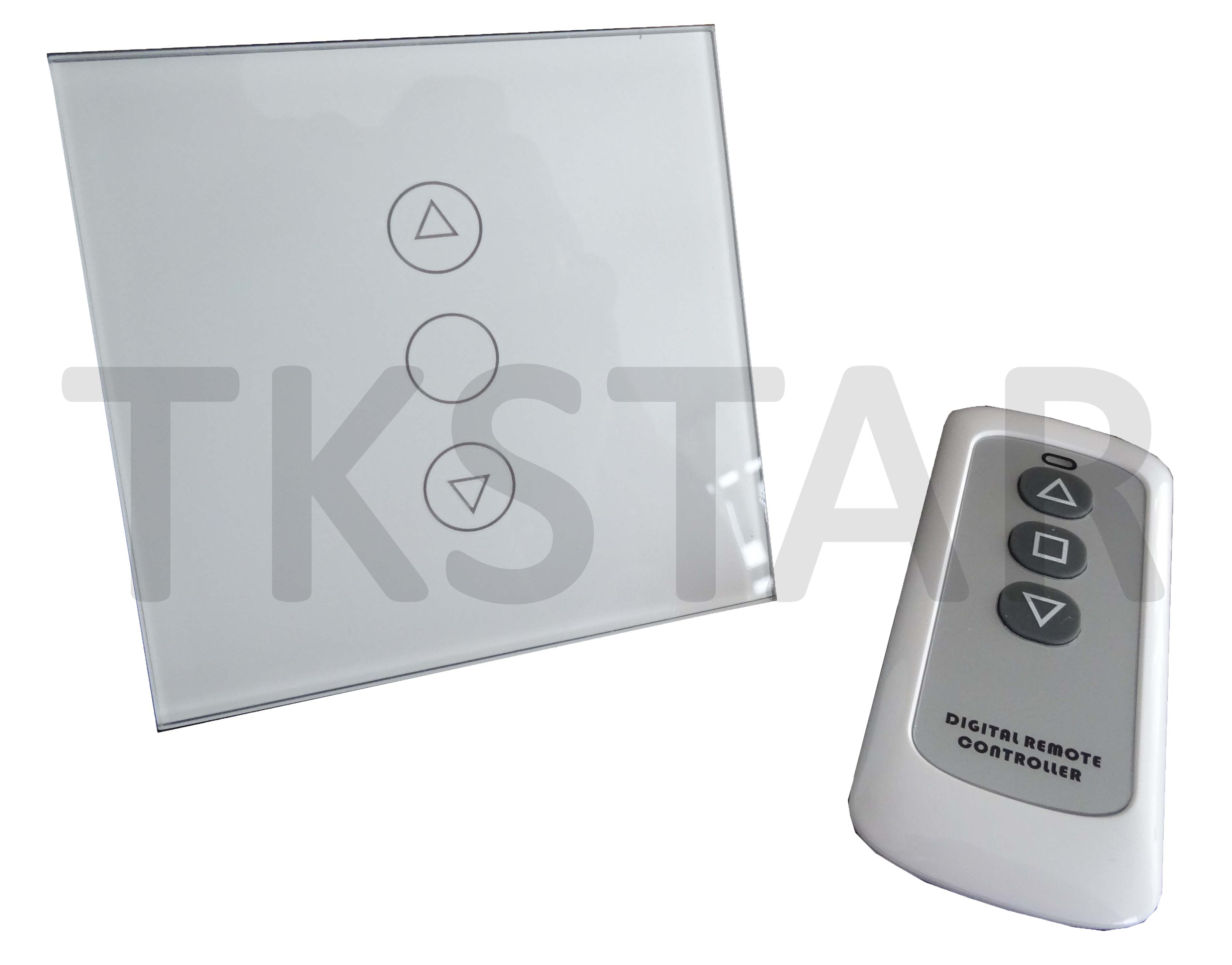 TK STAR - Smarthome Funk Touch LED Wandeinbau LichtSchalter Dimmer 230V  Hochvolt weiß + Fernbedienung