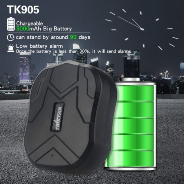 TKStar TK905 GPS Tracker Peilsender wasserdicht Auto 5000mAh Akku + Power Magnet Halterung