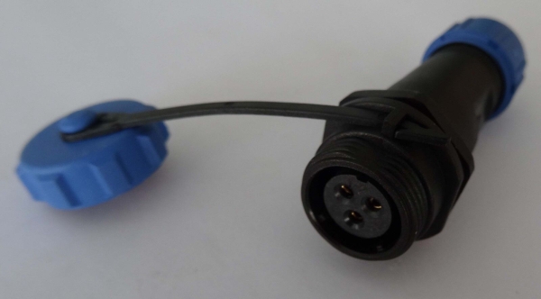 2 x Set / SP13 Buchse + Stecker Set IP68 12V 230V Rundstecker Verbinder 3-Pin Polig 13mm wasserdicht Garten Boot KFZ Akku E-Bike
